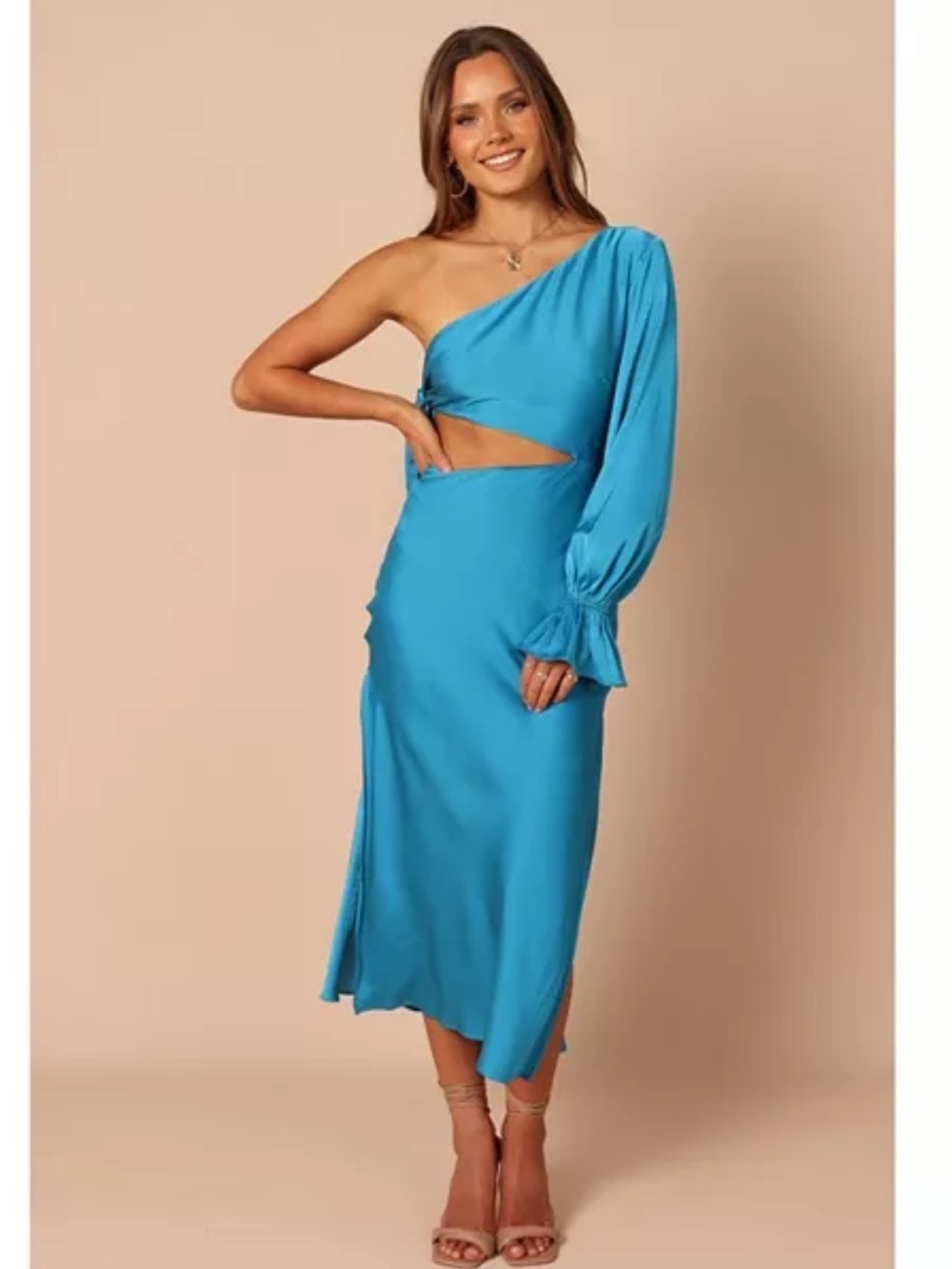 Petal & Pup Forelle Blue Cutout Midi Dress XL